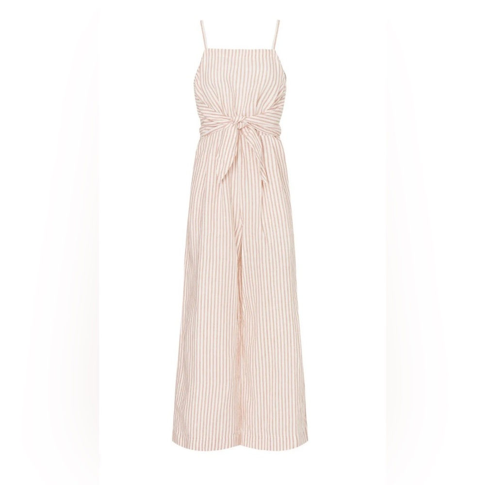 Madewell Tie-Waist Crop Wide-Leg Jumpsuit, Size 12